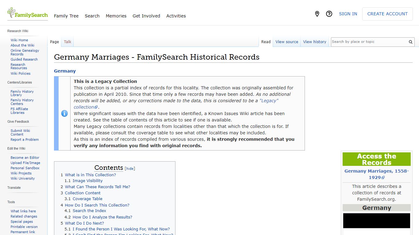 Germany Marriages - FamilySearch Historical Records